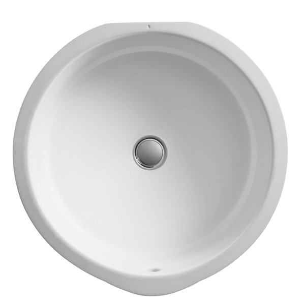 Kohler Verticyl Ceramic Round Undermount Bathroom Sink with Overflow
